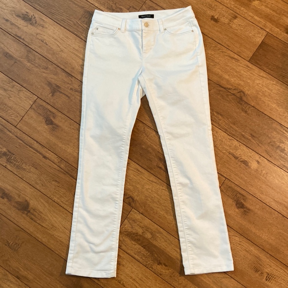 WHBM White Blanc Slim Ankle Jeans